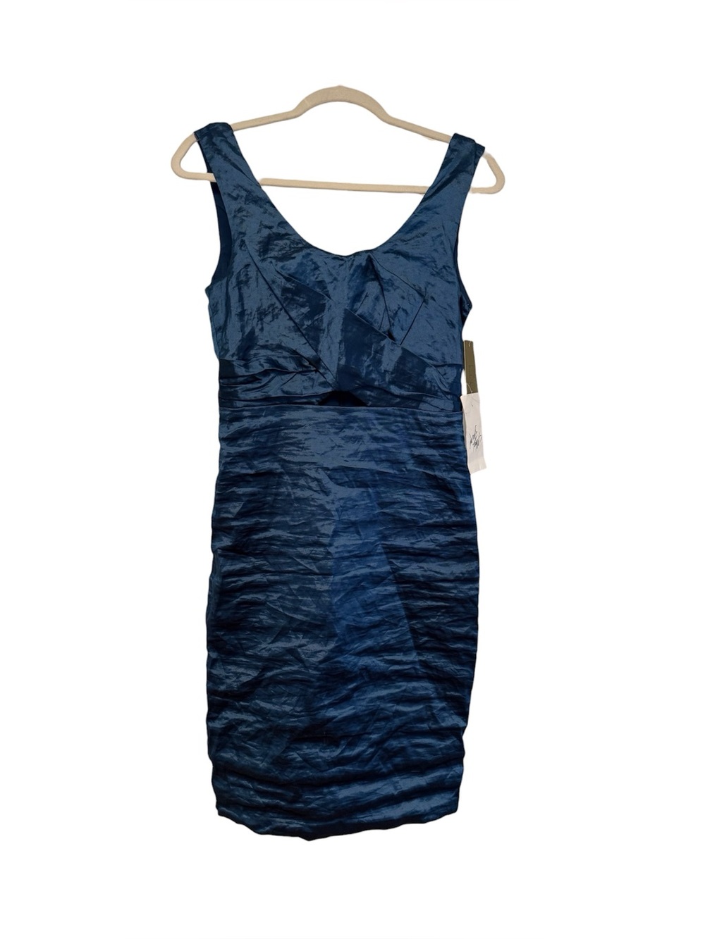 NWT Vintage Nicole Miller Blue Sleeveless Sheath Dress (Size 12)